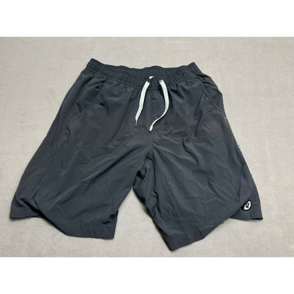 Vuori Banks Shorts Mens Small Charcoal Grey 4-Way Stretch Athletic Swim Training